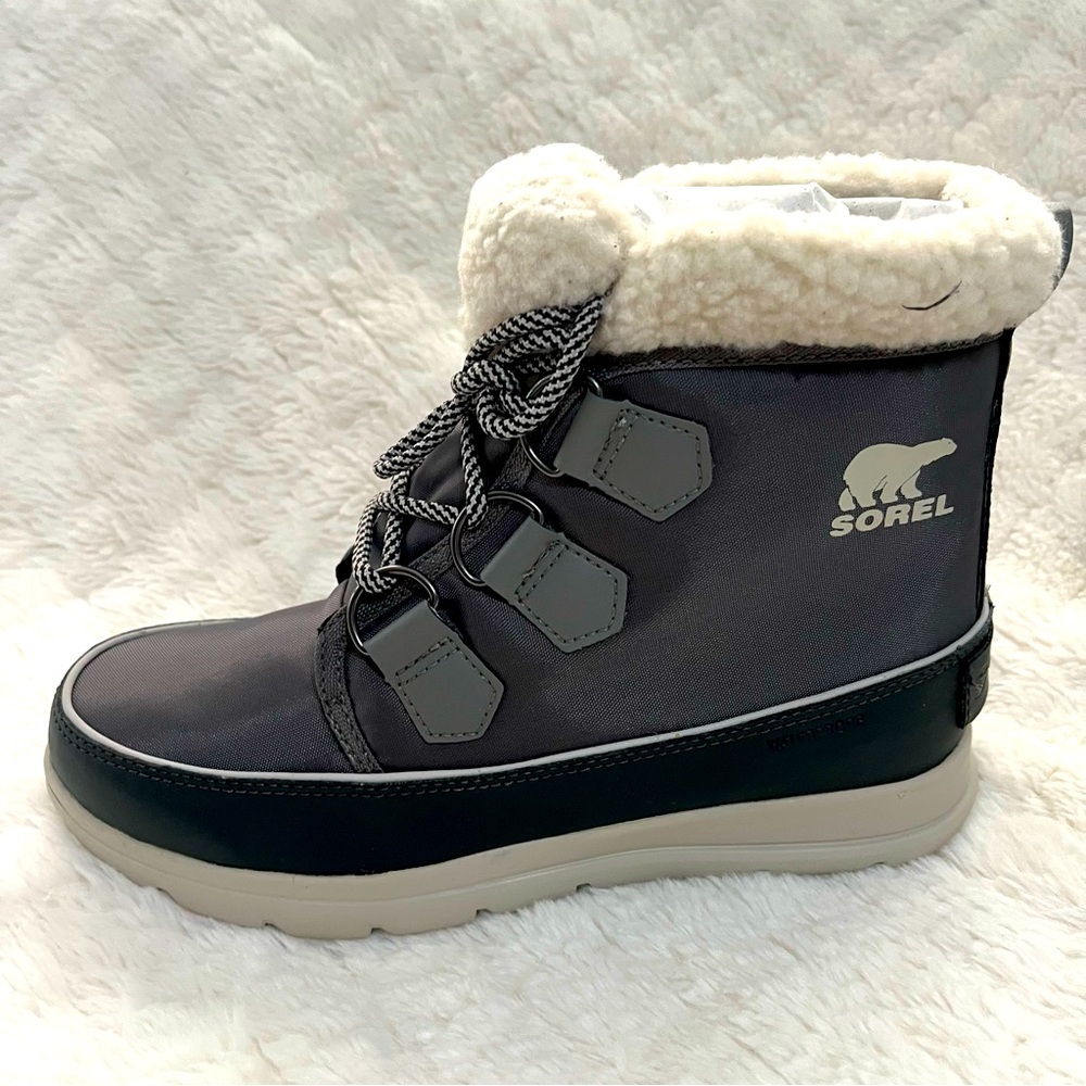 NEW Sorel Women Explorer Waterproof Boot with Faux Fur Collar